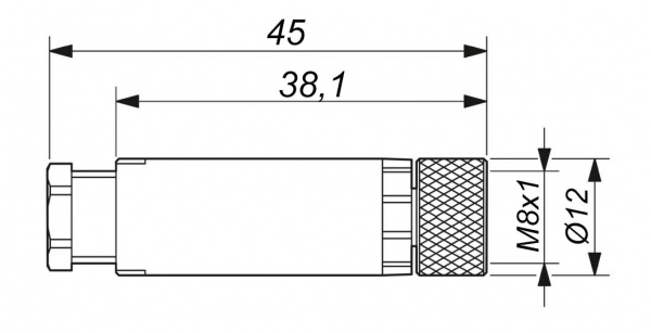 Розетка кабельная PC8-21323 