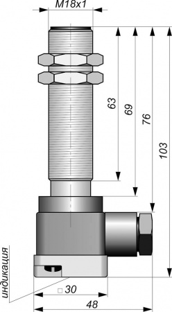 Датчик бесконтактный индуктивный ИВ09-NO-AC-K-Z(Л63)