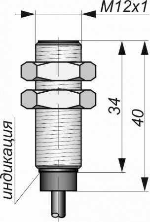 Датчик бесконтактный индуктивный И05-NO-PNP(12Х18Н10Т)